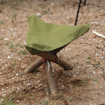 Banqueta Triangular Portátil de Lona Impermeável para Camping ao Ar Livre