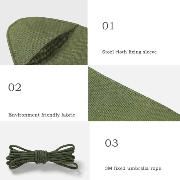 Banqueta Triangular Portátil de Lona Impermeável para Camping ao Ar Livre