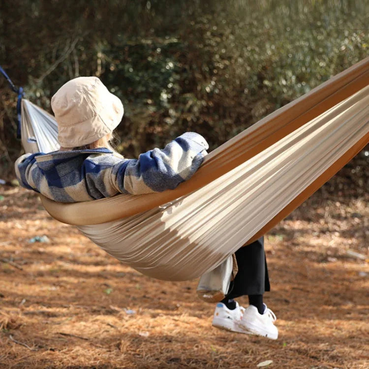 Rede Dupla Inflável para Camping ao Ar Livre, Balanço Anti-Tombamento, Tamanho: 270x140cm, 270x140cm Verde Inflável, 270x140cm Azul Inflável, 270x140cm Caqui Inflável