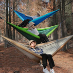 Rede Dupla Inflável para Camping ao Ar Livre, Balanço Anti-Tombamento, Tamanho: 270x140cm, 270x140cm Verde Inflável, 270x140cm Azul Inflável, 270x140cm Caqui Inflável