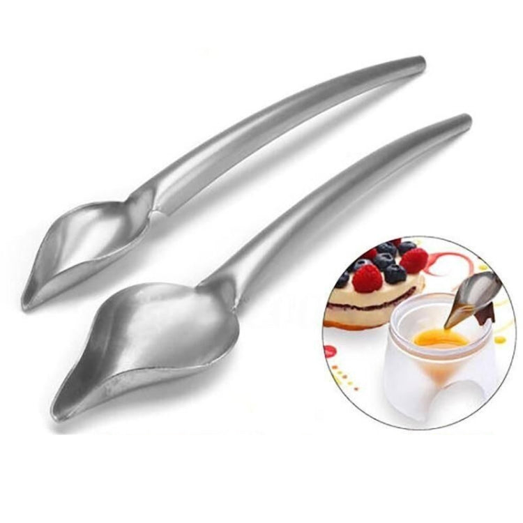 Conjunto 2 em 1 de colher decorativa para chocolate em aço inoxidável com filtro, 2 em 1