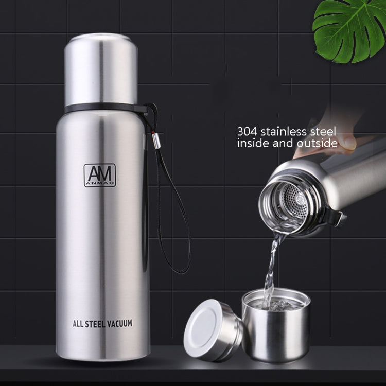 Caneca Isolada em Aço Inoxidável 304 Grande Capacidade Copo de Água Desportiva para Viagem ao Ar Livre, 500ml, 750ml, 1000ml, 1500ml
