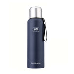 Caneca Isolada em Aço Inoxidável 304 Grande Capacidade Copo de Água Desportiva para Viagem ao Ar Livre, 500ml, 750ml, 1000ml, 1500ml