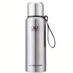 Caneca Isolada em Aço Inoxidável 304 Grande Capacidade Copo de Água Desportiva para Viagem ao Ar Livre, 500ml, 750ml, 1000ml, 1500ml