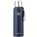 Caneca Isolada em Aço Inoxidável 304 Grande Capacidade Copo de Água Desportiva para Viagem ao Ar Livre, 500ml, 750ml, 1000ml, 1500ml
