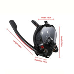Máscara de Mergulho com Tubo Duplo de Silicone Máscara de Mergulho Completa à Prova de Água para Snorkeling, S/M, L/XL