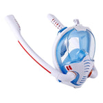 Máscara de Mergulho com Tubo Duplo de Silicone Máscara de Mergulho Completa à Prova de Água para Snorkeling, S/M, L/XL