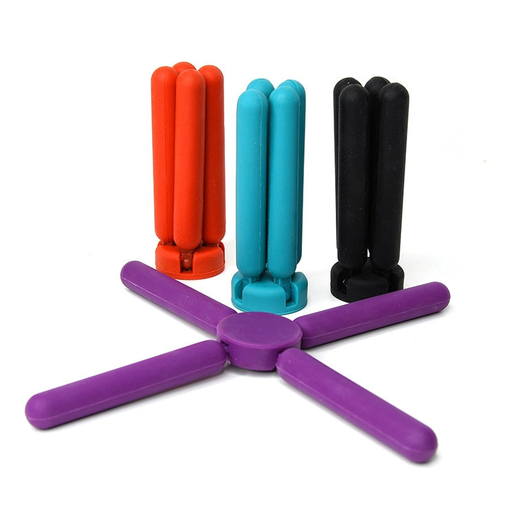 Tapete de cozinha dobrável em silicone espesso em forma de cruz, almofada isolante para panelas, base para copos, entrega de cor aleatória