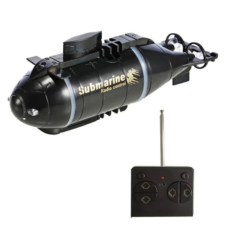 Submarino Mini Elétrico de Seis Vias 2.4G para Crianças, Modelo de Barco de Controlo Remoto a Jogo na Água, Submarino Nuclear
