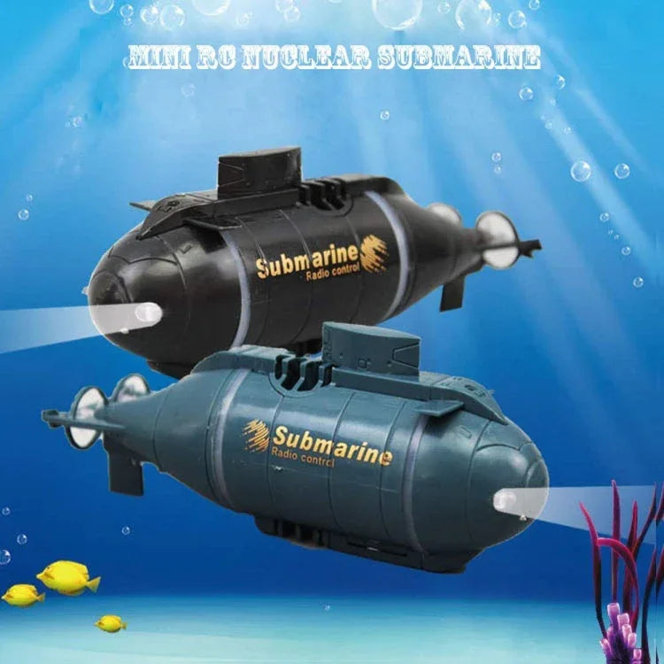 Submarino Mini Elétrico de Seis Vias 2.4G para Crianças, Modelo de Barco de Controlo Remoto a Jogo na Água, Submarino Nuclear