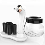 Esfregona Elétrica Máquina de Limpeza Automática para Pincéis de Maquilhagem Secador Automático USB Recarregável, Branco, Preto