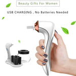 Esfregona Elétrica Máquina de Limpeza Automática para Pincéis de Maquilhagem Secador Automático USB Recarregável, Branco, Preto