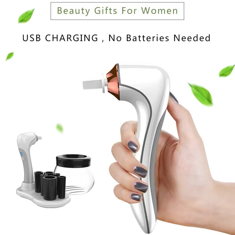 Esfregona Elétrica Máquina de Limpeza Automática para Pincéis de Maquilhagem Secador Automático USB Recarregável, Branco, Preto