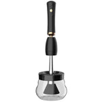 Esfregona Elétrica Máquina de Limpeza para Pincéis de Maquilhagem USB Recarregável Secagem Automática, Preto, Branco