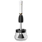 Esfregona Elétrica Máquina de Limpeza para Pincéis de Maquilhagem USB Recarregável Secagem Automática, Preto, Branco