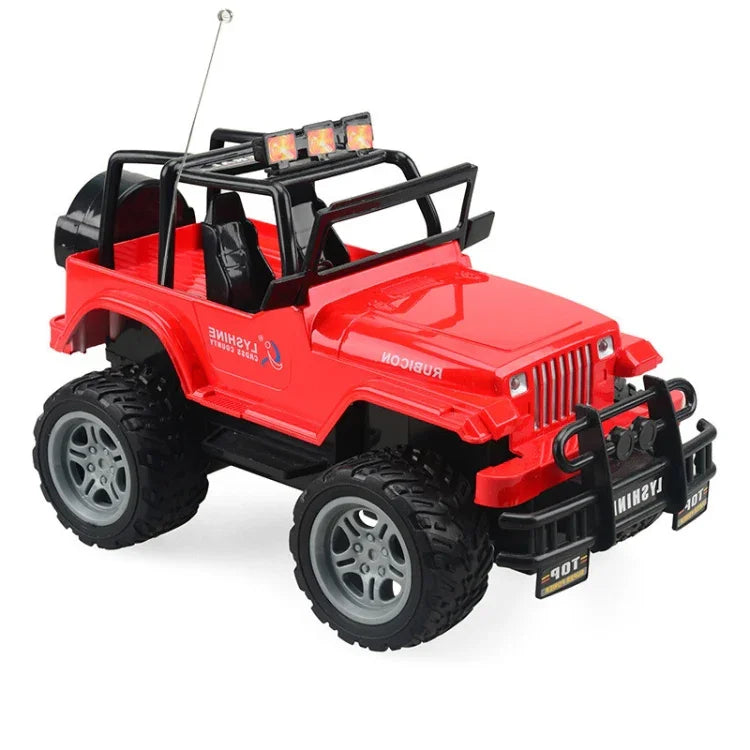 Brinquedo Elétrico para Crianças, Carro de Controlo Remoto Quatro Vias, Modelo 1:18, SUV Vermelho 6061
