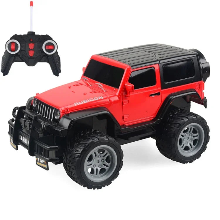 Brinquedo Elétrico para Crianças, Carro de Controlo Remoto Quatro Vias, Modelo 1:18, SUV Vermelho 6061