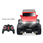 Brinquedo Elétrico para Crianças, Carro de Controlo Remoto Quatro Vias, Modelo 1:18, SUV Vermelho 6061