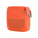 Capa Protetora de Silicone Anti-Queda para Armazenamento de Áudio para Bose Soundlink Micro, Capa de Silicone Laranja, Capa de Silicone Cinzento Escuro