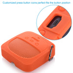 Capa Protetora de Silicone Anti-Queda para Armazenamento de Áudio para Bose Soundlink Micro, Capa de Silicone Laranja, Capa de Silicone Cinzento Escuro