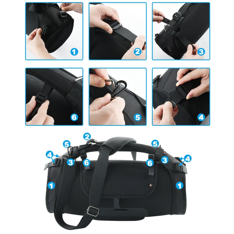 Bolsa de Armazenamento com Alça de Ombro Única para Altifalante Bluetooth Capa Protetora para JBL Boombox, Capa para Altifalante Preta