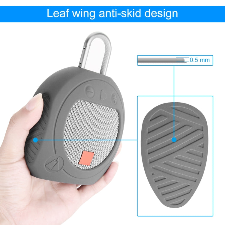 Capa Protetora de Silicone para Altifalante Bluetooth Capa de Armazenamento Anti-Queda para JBL Clip 3, Rosa, Preto, Cinzento Médio, Cinzento Escuro Azul, Turquesa