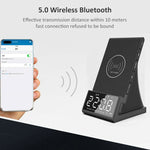 Altifalante Bluetooth Multifuncional X7 com Carregamento Sem Fios, Despertador, Rádio e Controlo Remoto, Ficha US, Ficha UK, Ficha EU