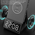 Altifalante Bluetooth Multifuncional X7 com Carregamento Sem Fios, Despertador, Rádio e Controlo Remoto, Ficha US, Ficha UK, Ficha EU