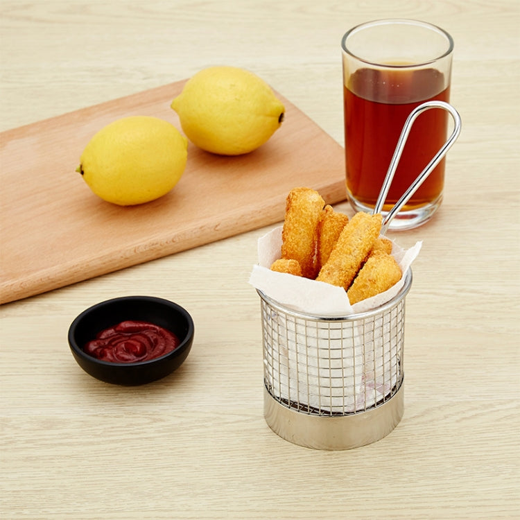 Cesto Mini para Batatas Fritas em Aço Inoxidável Prato para Snacks de Restaurante, J13446S, J13446L, J13443S, J13443L, J13447M, J13448S, J13448L, J13442S, J13449