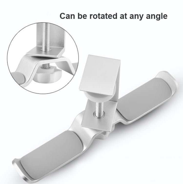 Suporte Duplo Universal em Metal para Auscultadores, Suporte de Mesa com Clipe de Fecho, Prateleira de Exposição para Auscultadores, Preto, Prateado