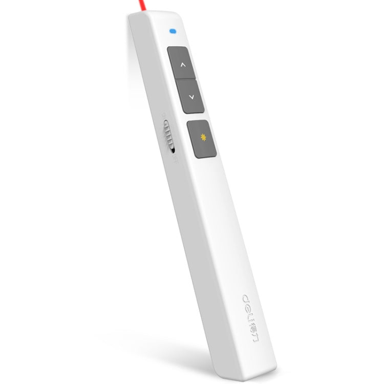 Deli Caneta para Virar Páginas com Laser 2.4GHz Recarregável para Projetor de Discurso, 2802PL (Branco), 2802PL (Preto), 2802L (Branco), 2802L (Preto)