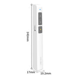 Deli Caneta para Virar Páginas com Laser 2.4GHz Recarregável para Projetor de Discurso, 2802PL (Branco), 2802PL (Preto), 2802L (Branco), 2802L (Preto)
