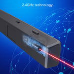 Deli Caneta para Virar Páginas com Laser 2.4GHz Recarregável para Projetor de Discurso, 2802PL (Branco), 2802PL (Preto), 2802L (Branco), 2802L (Preto)