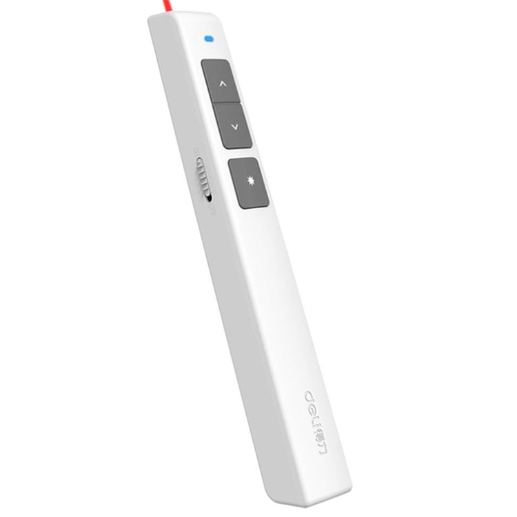 Deli Caneta para Virar Páginas com Laser 2.4GHz Recarregável para Projetor de Discurso, 2802PL (Branco), 2802PL (Preto), 2802L (Branco), 2802L (Preto)