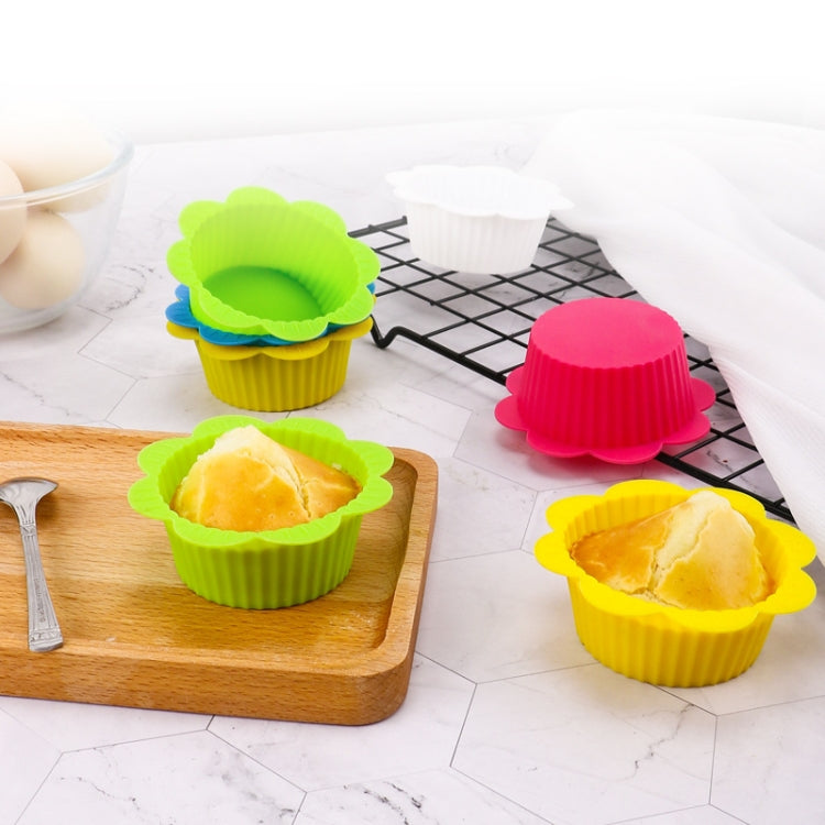 Molde DIY para pastelaria com 20 peças em silicone para macaron em forma de renda, copo para bolo, pudim, tarte de ovo e muffin, entrega de cor aleatória, 20 peças