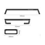 Suporte dobrável para portátil ICE COOREL T1 com iluminação RGB e 4 interfaces USB de expansão, suporte aumentado para monitor