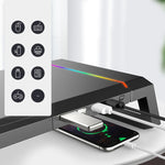 Suporte dobrável para portátil ICE COOREL T1 com iluminação RGB e 4 interfaces USB de expansão, suporte aumentado para monitor