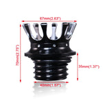 Motorcycle CNC Aluminum Alloy Crown Fuel Tank Cap Suitable For Harley 883 / XL / 1200 / 48 / 72, Black, Black and White, Golden, Silver, Bronze