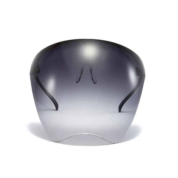 Viseira Facial Anti-Embaçamento de Proteção Completa para Homens e Mulheres com Óculos Integrados Anti-Cuspo, Óculos de Sol com Proteção Solar (Cinza Degradé)