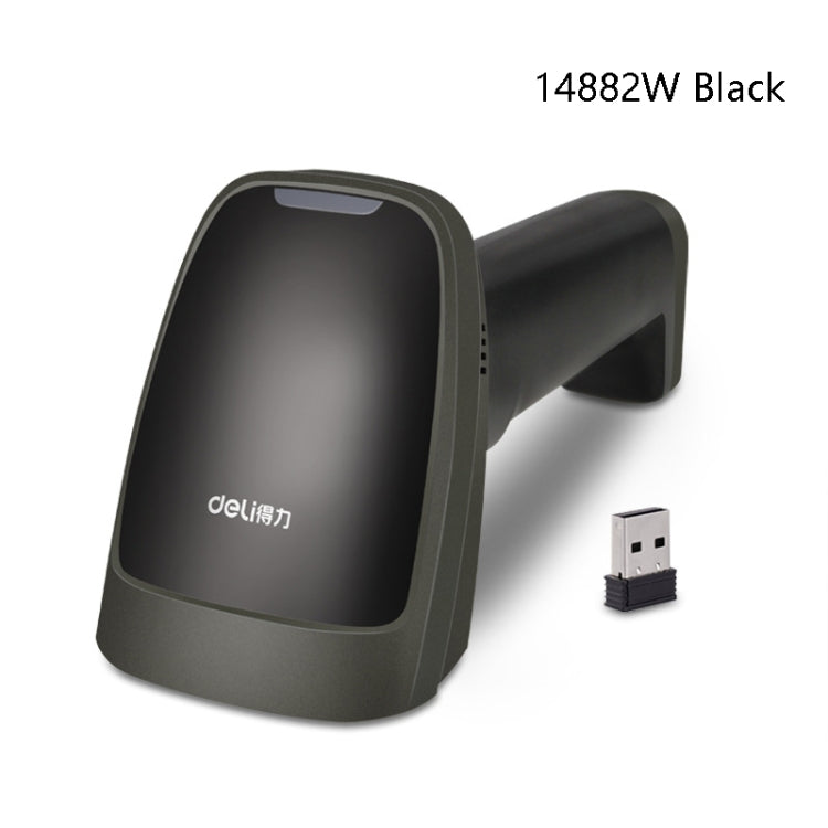 Scanner Com Fios e Sem Fios Deli para Farmácia, Supermercado, Restauração, Logística e Caixa Registadora, 14882W (Preto), 14882W (Branco)