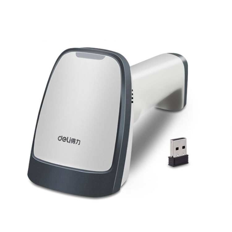 Scanner Com Fios e Sem Fios Deli para Farmácia, Supermercado, Restauração, Logística e Caixa Registadora, 14882W (Preto), 14882W (Branco)
