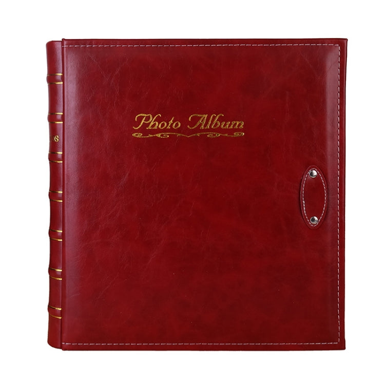 6 inch 500 Sheets Interstitial PP Album PU Leather Retro Bronzing Cover Photo Album, Red, Yellow, Blue, Black, Beige, Orange, Dark Red