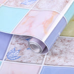 Autocolantes de Azulejo Anti-Fumo para Cozinha, Papel de Parede para Fogão, Flores em Flor, Porcelana Azul e Branca, Videira Roxa