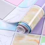 Autocolantes de Azulejo Anti-Fumo para Cozinha, Papel de Parede para Fogão, Flores em Flor, Porcelana Azul e Branca, Videira Roxa