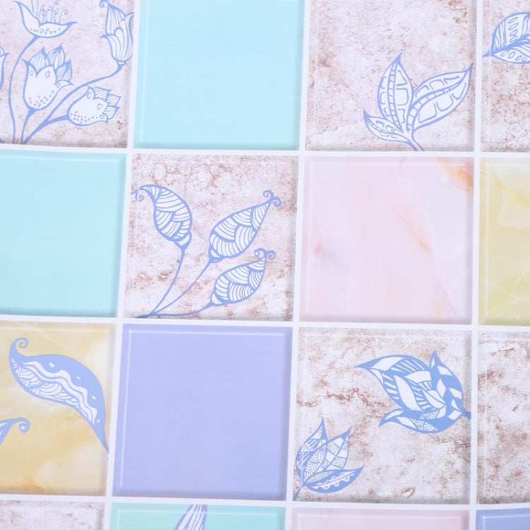 Autocolantes de Azulejo Anti-Fumo para Cozinha, Papel de Parede para Fogão, Flores em Flor, Porcelana Azul e Branca, Videira Roxa
