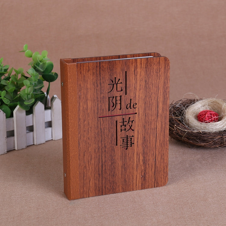 6-Inch 32 Sheets Wooden DIY Photo Album Creative Gift, 1314, Grow Up, Happiness, Baby Love, Love For You, The Story Of Time, Forever, Photo Album, I love You, I Am On My Way, Fawn, Pickup Light Stream Shadow