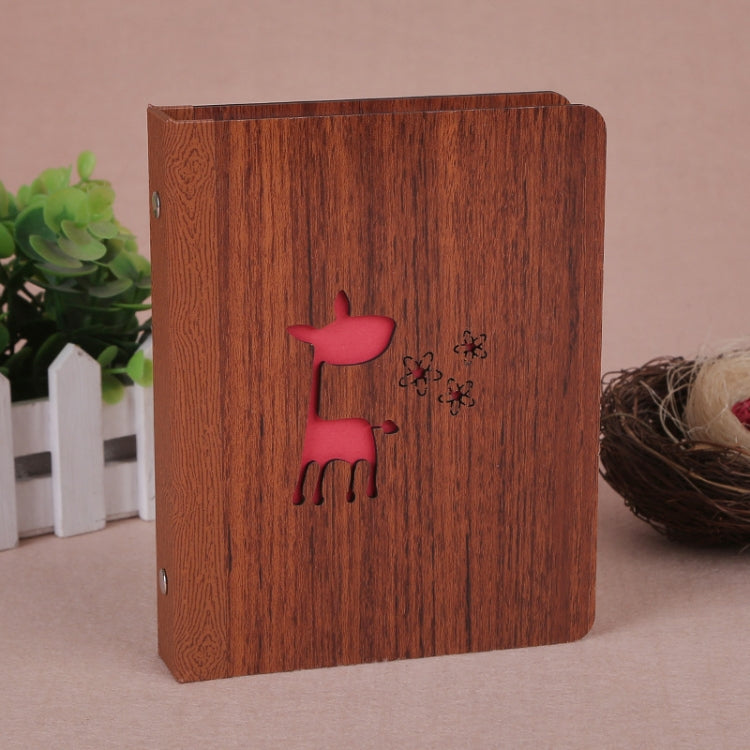 6-Inch 32 Sheets Wooden DIY Photo Album Creative Gift, 1314, Grow Up, Happiness, Baby Love, Love For You, The Story Of Time, Forever, Photo Album, I love You, I Am On My Way, Fawn, Pickup Light Stream Shadow