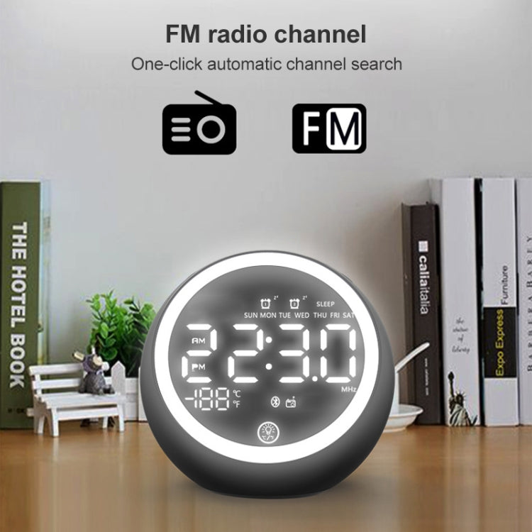 Altifalante Bluetooth Multifuncional X10 com Luz Noturna LED, Despertador, Suporte para Cartão TF, AUX e Rádio FM, Ficha US, Ficha EU, Ficha UK