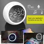 Altifalante Bluetooth Multifuncional X10 com Luz Noturna LED, Despertador, Suporte para Cartão TF, AUX e Rádio FM, Ficha US, Ficha EU, Ficha UK