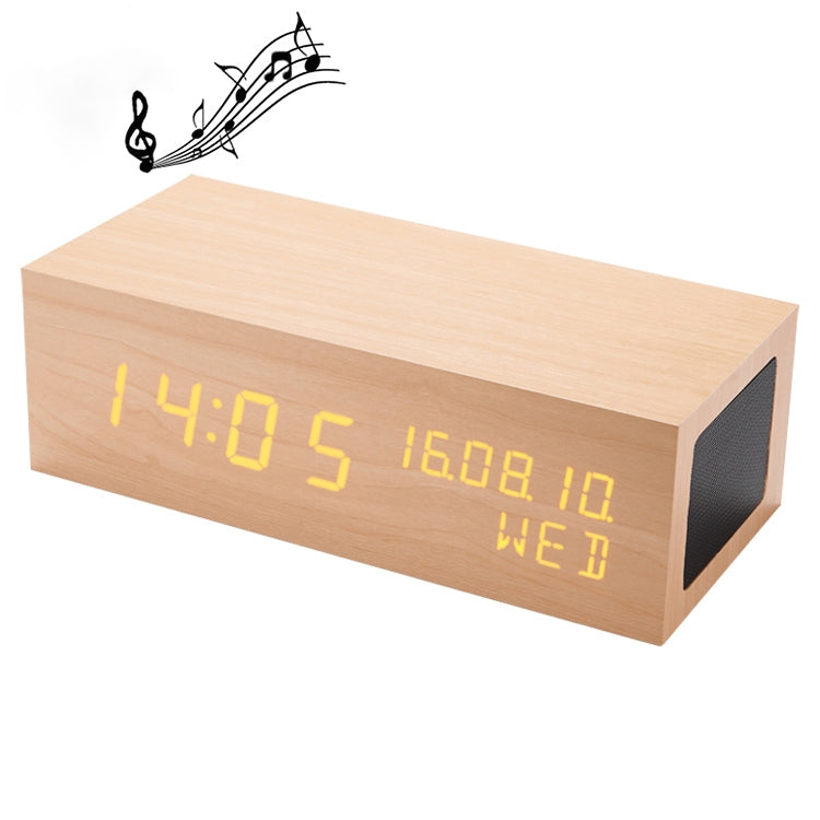 Relógio de Madeira Altifalante Bluetooth, Qualidade de Áudio Bluetooth, Altifalante de Humidade com Carregamento Madeira Preta, Altifalante de Humidade com Carregamento Tronco